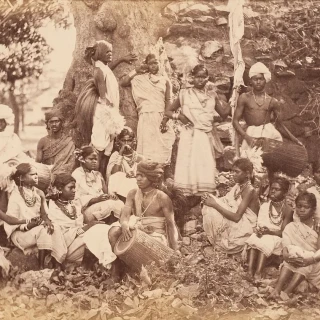 Group-Kol-Tribe-People-Chotanagpur-Chota-Nagpur-India-1890-Rare-Old-Vintage-Photos