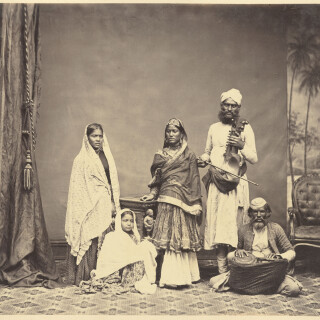 Group-of-Musicians-and-Nautch-Girl---Circa-1860s