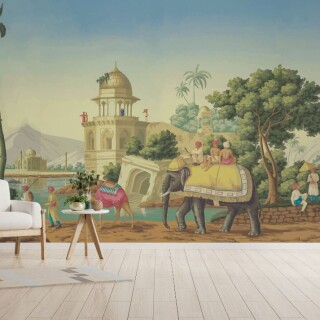 Vintage-Landscape-of-India-Wallpaper-Mural-for-Wall-M