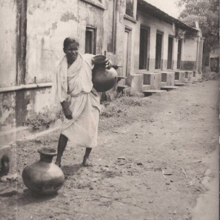 Woman-with-Jars---Vintage-Photograph-India-1940s