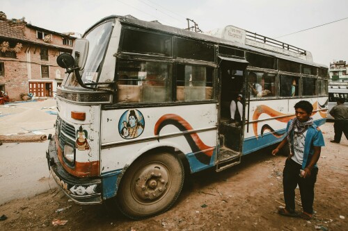 free photo of vintage bus in india