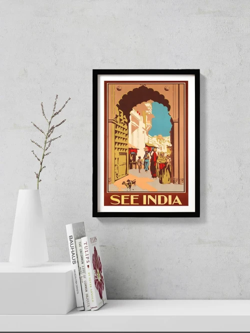 streets of india vintage poster meri deewar merideewar poster a3 poster premium wall art by merideew