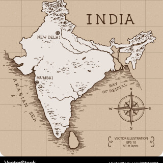 vintage-india-map-vector-26532963